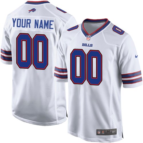 Men's Limited Nike Jersey White Road - Customized NFL Buffalo Bills